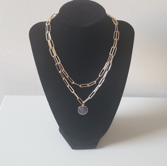 Layered Link Chain Necklace - Picture 2 of 2